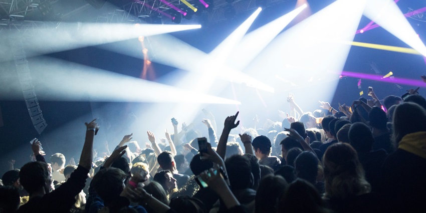 A view of people dancing to the acoustical beats at the Billionaire Riyadh, Saudi Arabia.