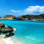 An image showing a view of the Blue Lagoon Beach, one of the best places to visit in Iceland.