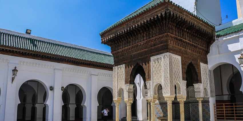Historical Islamic school in Fez known for its architecture, highlighted in Fez city guide.