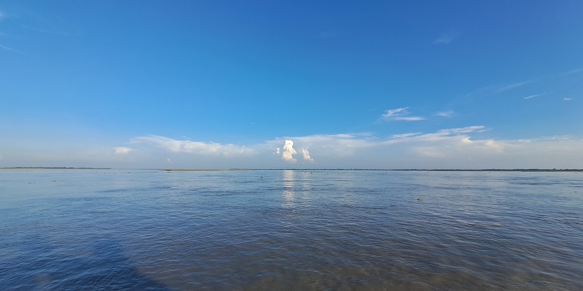 Exquisite riverfront offering stunning views of the Brahmaputra River, featured in Tezpur city guide.