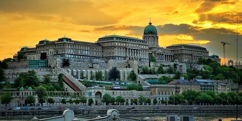 A scenic view of Buda Castle which is one of the popular places to visit in Hungary.