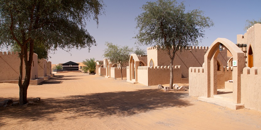 Expansive desert with dunes and camping experiences - Desert camp in the Wahiba Sands, Oman