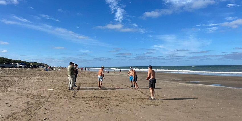 One of the only beaches in Argentina surrounded by lush forests