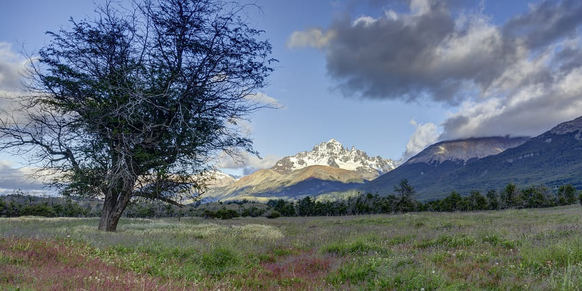 A Beautiful valley of Cerro Castillo National Reserve near Marble Caves