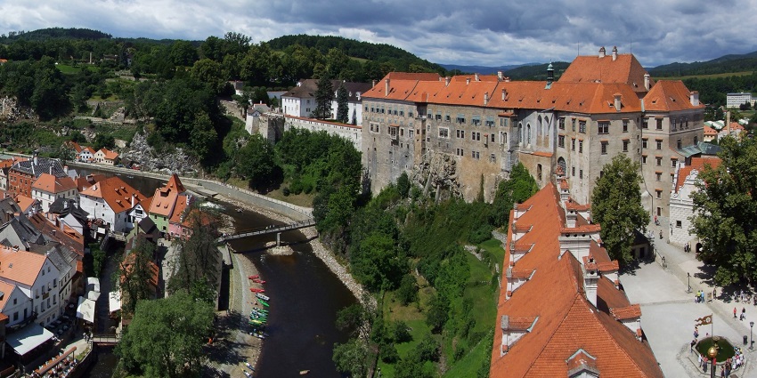 A picture of Český Krumlov's enchanting streets for Valentine's Day in the Czech Republic.