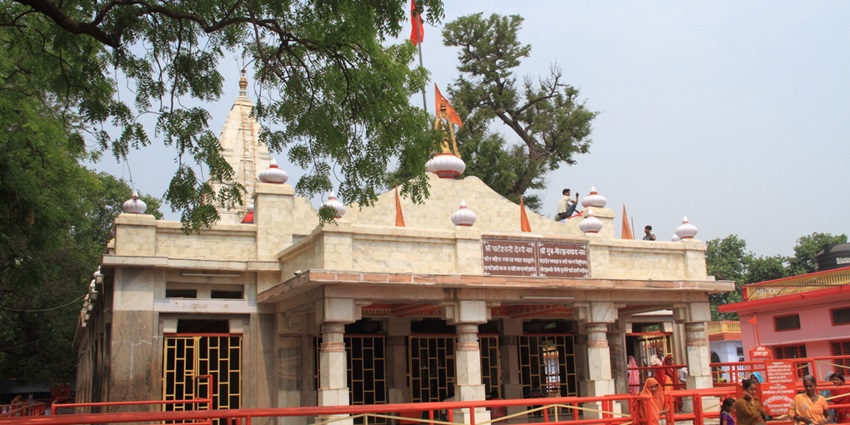 Patan Devi Temple façade with ornate spires and detailed carvings in Patna, India