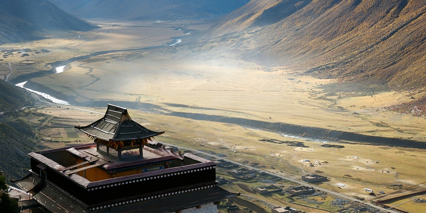 A collection of cave shrines to the northeast of the monastery, the Chim-puk Hermitage.
