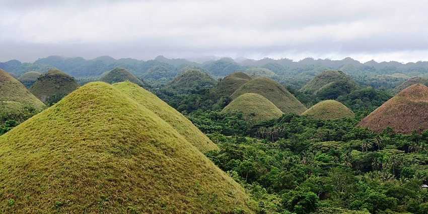 Unique conical hills resembling chocolates during the dry season are well-known places to visit in the Philippines in July