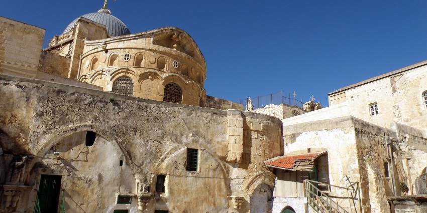 Historic church marking the site of Jesus' crucifixion and resurrection.