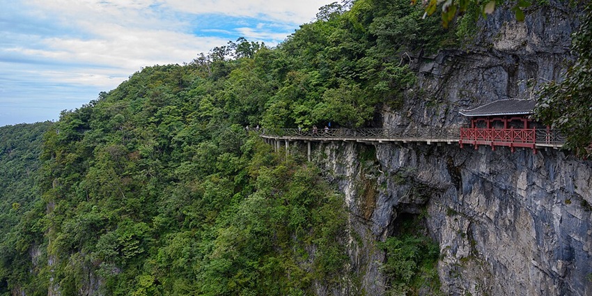 Tianmen Mountain, meaning Heaven's Gate Mountain in Zhangjiajie