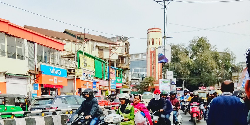 Clock Tower is encircled by local stores and live markets.