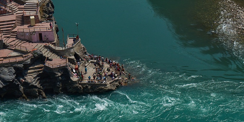 Image of The Ganges begins at the confluence of the Bhagirathi and Alaknanda rivers