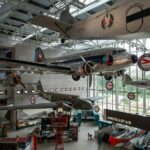 Entrance of the National Air and Space Museum in Washington, DC, with visitors outside