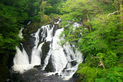 An image is a drone shot of the Croatia waterfalls, it is one of the beautiful waterfalls.