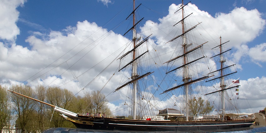 An image showing the majestic Cutty Sark, a famous place near the National Maritime Museum