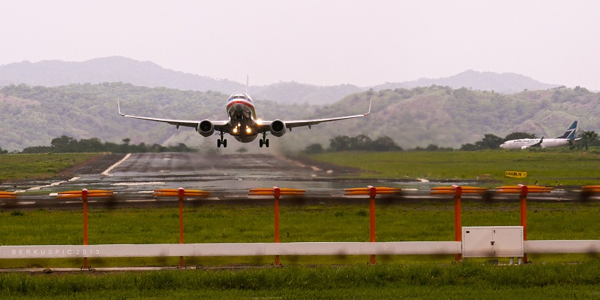 American Airlines at Daniel Oduber Quirós International Airport, one of the famous airports in Costa Rica.