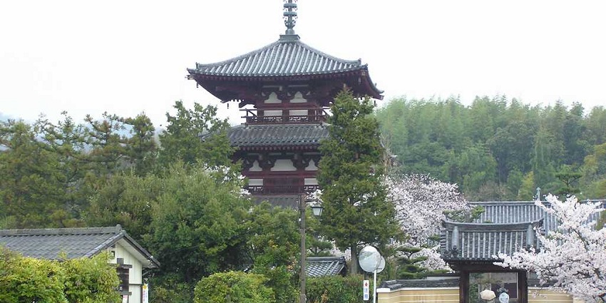 Temple housing Daruma statues symbolising perseverance and Buddhist practices.