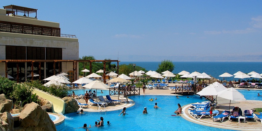 A glimpse of relaxing resorts offering mud baths, saltwater floats, and wellness.