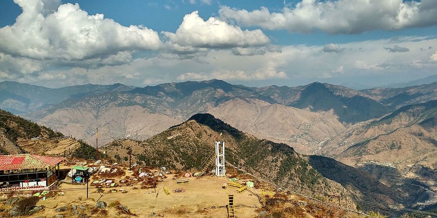 A beautiful image of the Dhanaulti adventure park, near mussoorie India