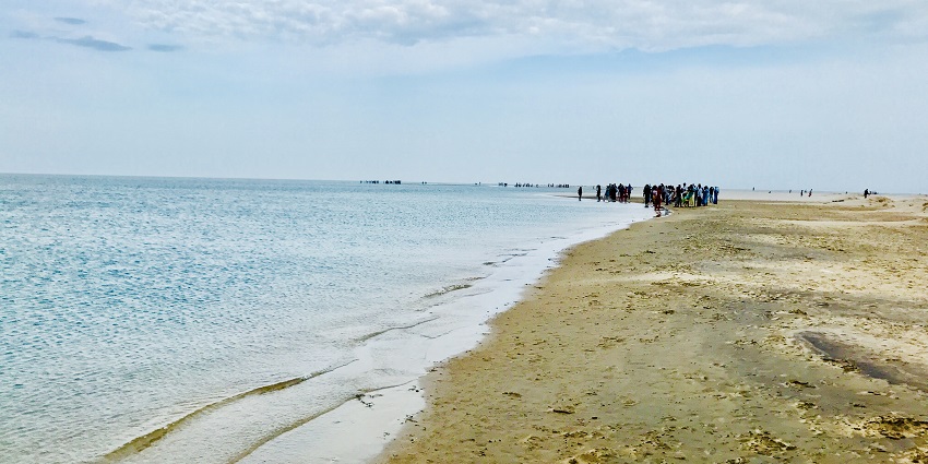 Picturesque Dhanushkodi beach with captivating ocean views.