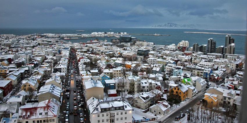 An image of the vibrant cityscape of Reykjavík, one of the most famous places in Iceland