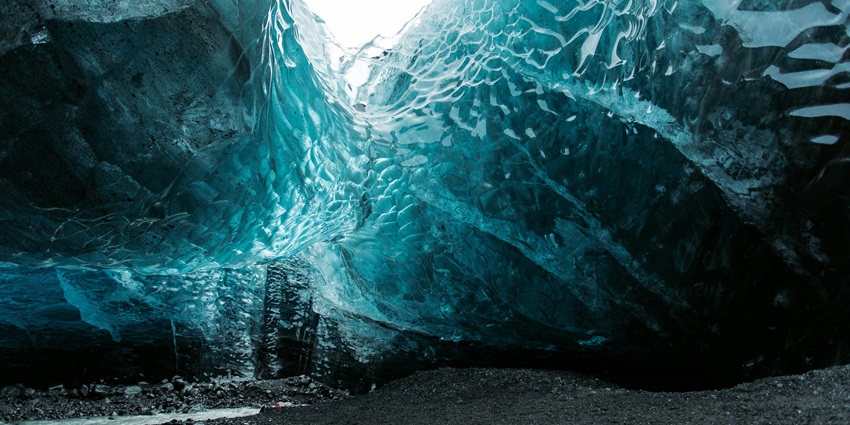 An image of the ice formations inside Eiskogel Cave, among the best ice caves in Salzburg.