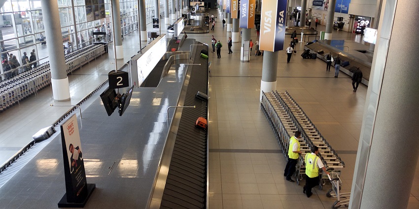 The stunning interior of one of the airports in Colombia.