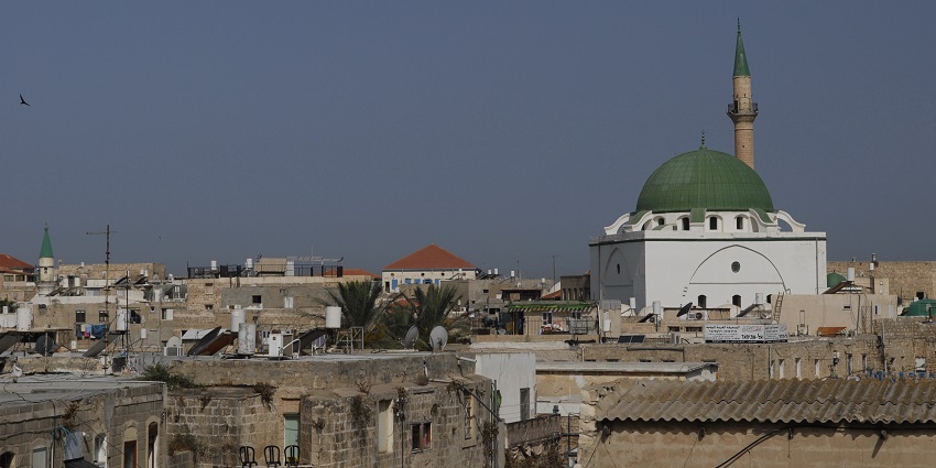 Historic mosque in Israel known for Ottoman design and tranquil atmosphere.