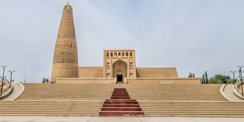 The Emin Minaret making it the tallest in China. The brick work is a striking example of Islamic architecture