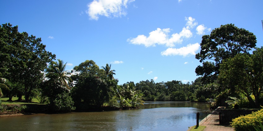 One of the connecting canals at Pacific Harbour, one of the best things to do in Fiji.