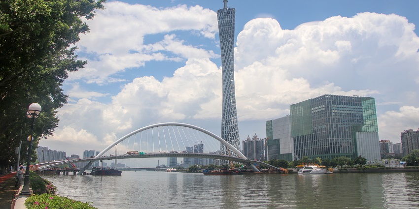 Image of the beautiful majestic Canton Tower Pearl River TV Station