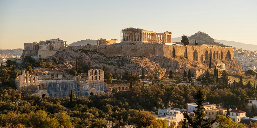 Enjoying stunning views at the Lycabettus Hill is one of the best things to do in Athens.