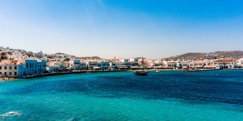 Enjoying watersports at Mykonos Beach is one of the best things to do in Mykonos.