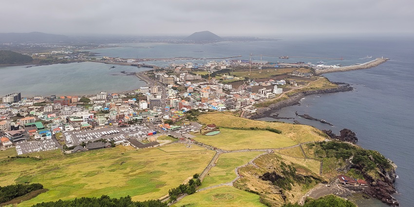 Breathtaking view of Jeju Island’s coast, one of the best things to see in South Korea, showcases natural wonders and beauty