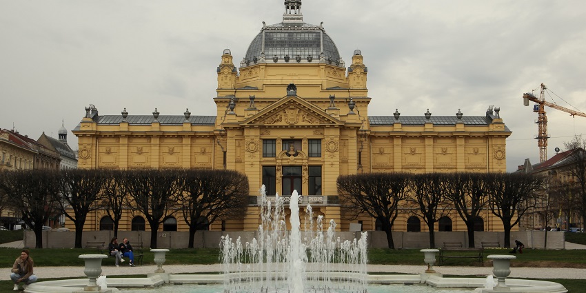A view of the historic Art Pavilion, which is one of the best things to do in Zagreb.
