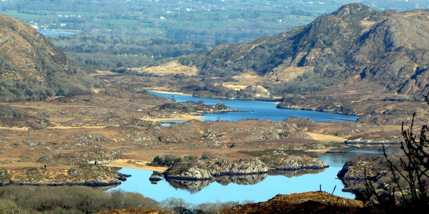 An image of the lakes in Killarney National Park, a nice thing to see in Ireland.
