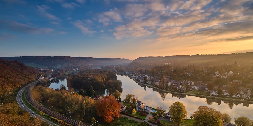 The breathtaking view of Meuse Valley attracts many tourists every year