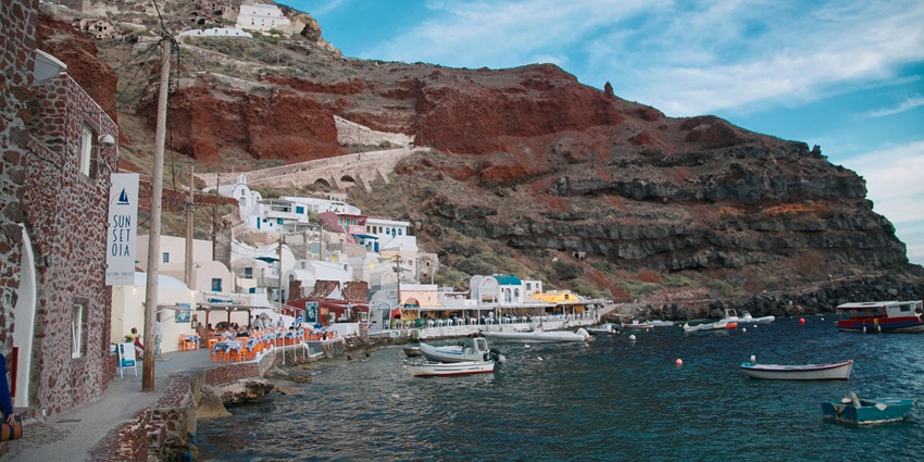 Santorini is one of the best places to visit for serenity and breathtaking views.