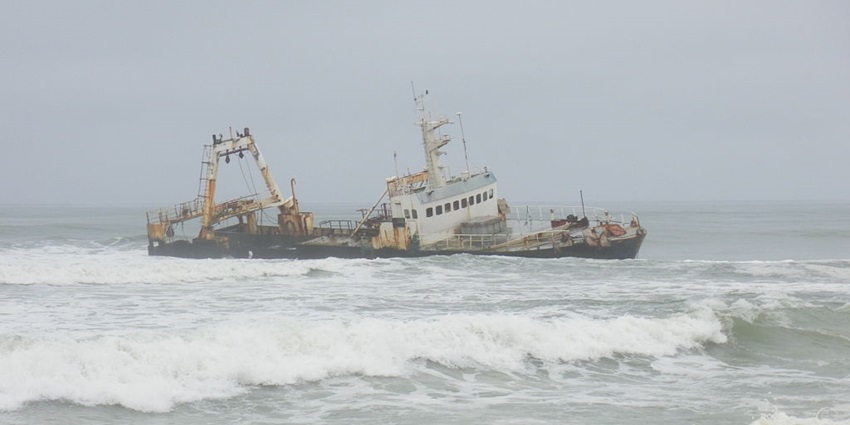 The picture of an iconic shipwreck on the Skeleton Coast National Park in Nambia.