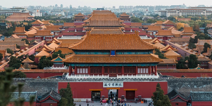 Aerial View of Forbidden City in Beijing, China - one of the best things to do in Beijing