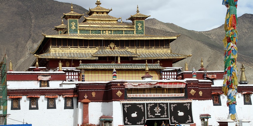 One of the unique features of the Samye Monastery is its Mandala-shaped design.