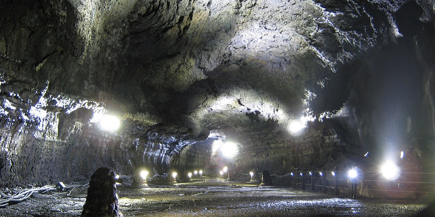 Manjanggul Cave features stunning lava tubes and unique geological formations.