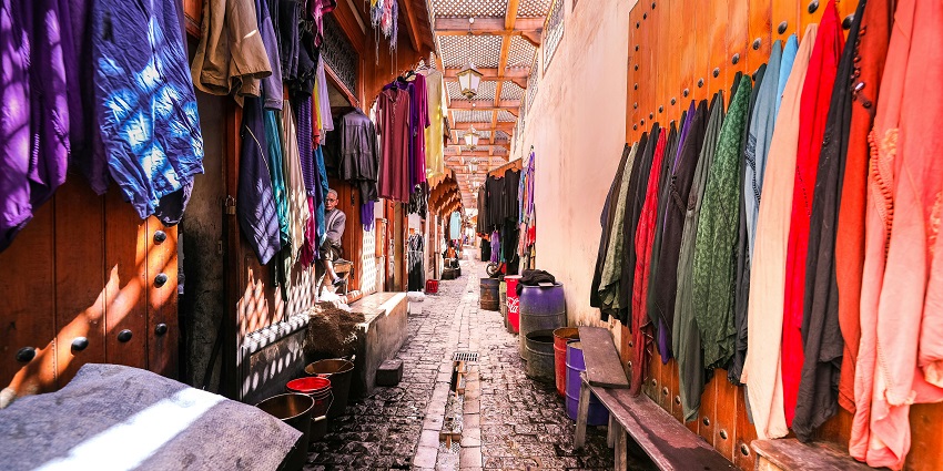 Snapshot of the beautiful market street in the district of Faizabad market in Uttar Pradesh