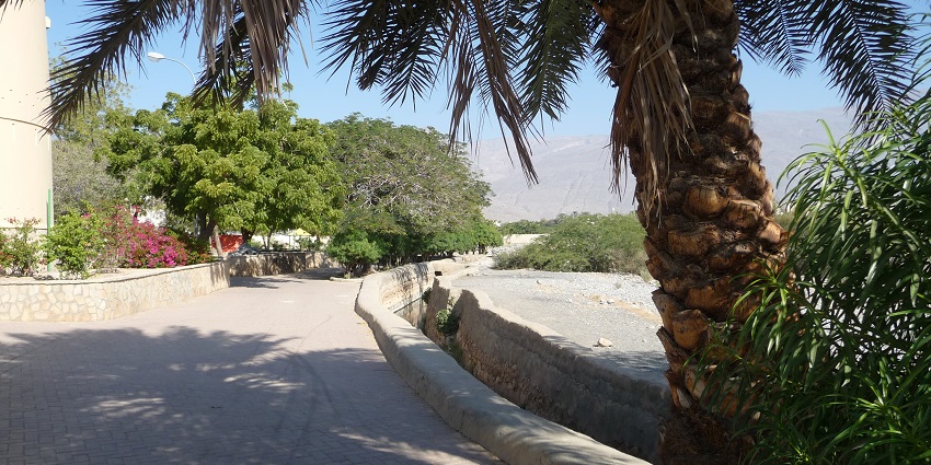 Falaj Daris is a historic irrigation system in Oman providing water to agricultural lands.