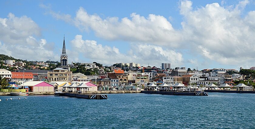 Snapshot of the harbour of thee Fort-de-France the capital city of Martinique’s