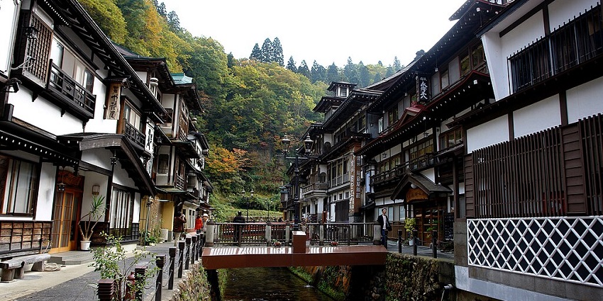Ginzan Onsen in Yamagata is a charming retreat among places to visit in Japan in October.
