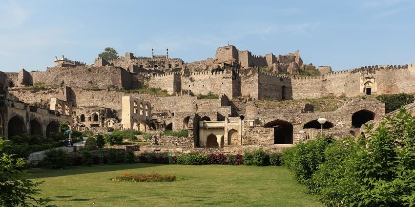 Historic fortress showcasing stunning architecture and panoramic views, is a must visit place according to Hyderabad travel guide.
