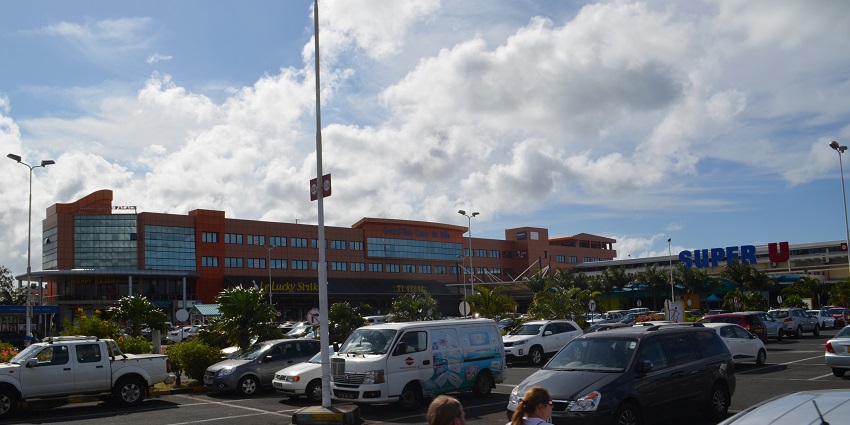 A picture of the shopping mall in Grand Baie town near Ilot Gabriel Beach in Mauritius.