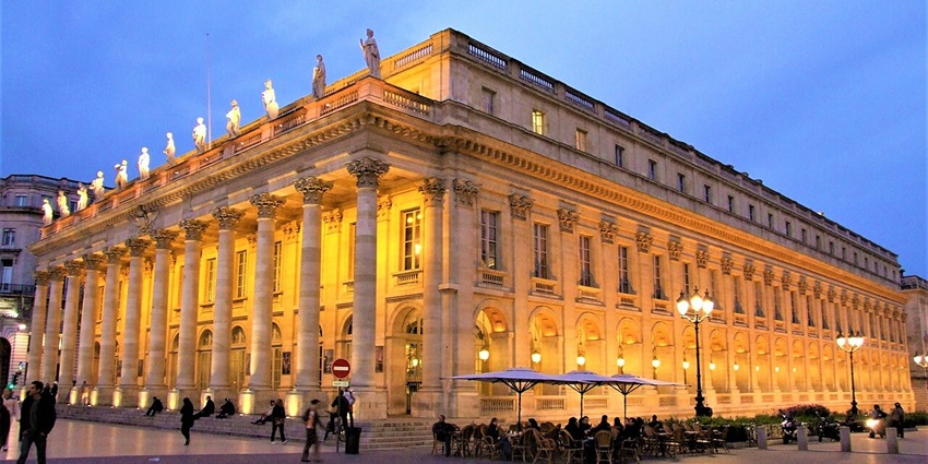 Discover the French culture at Bordeaux Grand Theatre, a place to visit in France.
