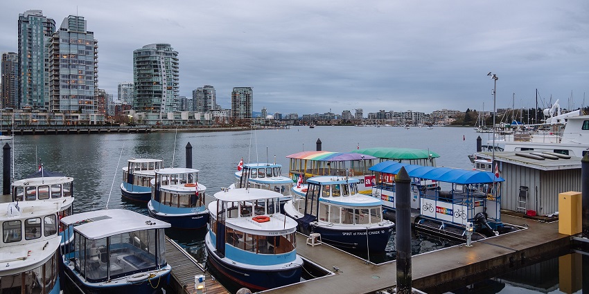 A view of Granville Island that has local food and other more hand-made things.